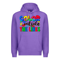 Purple Color outside the lines Premium Hoodie - CowGirlArtShop