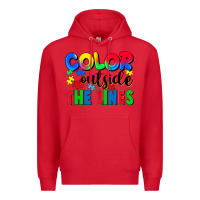 Red Color outside the lines Premium Hoodie - CowGirlArtShop