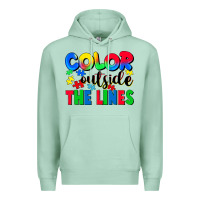 Seafoam Color outside the lines Premium Hoodie - CowGirlArtShop