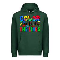 Sports Green Color outside the lines Premium Hoodie - CowGirlArtShop