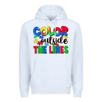 White Color outside the lines Premium Hoodie - CowGirlArtShop
