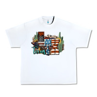 White tx texas Urban Heavy Tee - NancyCooperArtShop
