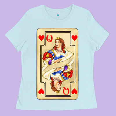 Love Playing Cards Queen Ladies Tee Designed By Adodesignshop
