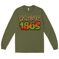 Army Green celebrate 1865 juneteenth Long Sleeve Tee - LillyAllenDesigns