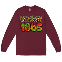 Burgundy celebrate 1865 juneteenth Long Sleeve Tee - LillyAllenDesigns