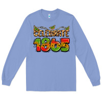 Colony Blue celebrate 1865 juneteenth Long Sleeve Tee - LillyAllenDesigns