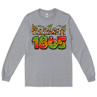 Heather Grey celebrate 1865 juneteenth Long Sleeve Tee - LillyAllenDesigns