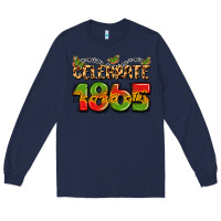 Navy celebrate 1865 juneteenth Long Sleeve Tee - LillyAllenDesigns