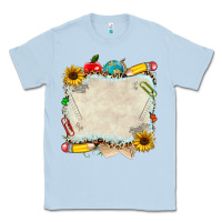 Dusty Blue school your text here Classic Tee - NancyCooperArtShop