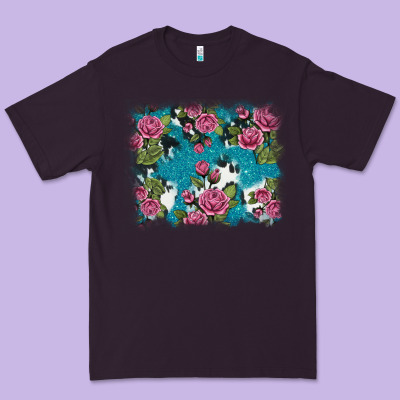V.drose Glitter Cowhide Premium Tee Designed By Adodesignshop