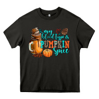 Asphalt my blood type is pumpkin spice Heavy Core Tee - AdoDesignShop