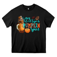Black my blood type is pumpkin spice Heavy Core Tee - AdoDesignShop