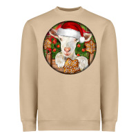 Mushroom Baby Cashmere Goat Christmas Heavyweight Sweatshirt - LillyAllenDesigns