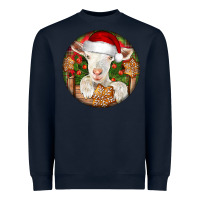 Navy Baby Cashmere Goat Christmas Heavyweight Sweatshirt - LillyAllenDesigns