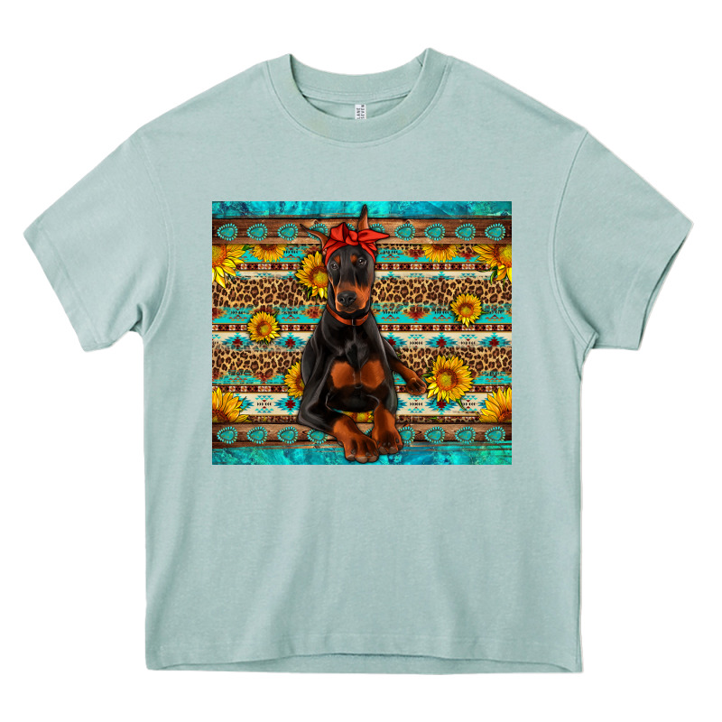 Doberman With Western Background Heavy Core Tee by Artiststas | Teevron