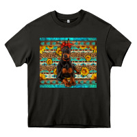 Asphalt doberman with western background Heavy Core Tee - Artiststas