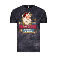 Cloud Black santa's coming to town Vintage Tee - MaliasSmallBusiness