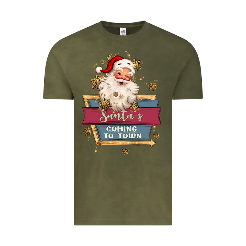Santa's Coming To Town Vintage Tee by MaliasSmallBusiness | Teevron