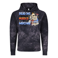 Cloud Black reading because murder is wrong Vintage Hoodie - MaliasSmallBusiness