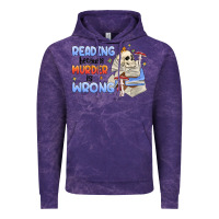 Cloud Purple reading because murder is wrong Vintage Hoodie - MaliasSmallBusiness