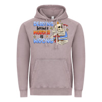 Vintage Zinc reading because murder is wrong Vintage Hoodie - MaliasSmallBusiness