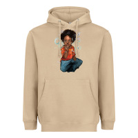 Mushroom Afro black boy Heavyweight Hoodie - HowdyJamesFarm