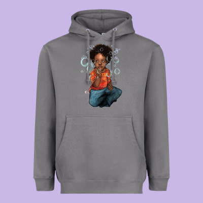 Afro Black Boy Heavyweight Hoodie Designed By Howdyjamesfarm