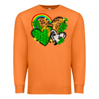 Carrot St. Patrick's Day hearts with leopard Premium Sweatshirt - HowdyJamesFarm
