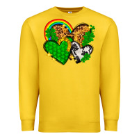 Lemon St. Patrick's Day hearts with leopard Premium Sweatshirt - HowdyJamesFarm