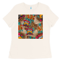 Bone school bus driver and flower seamless patterns Ladies Tee - BundleAndBundleShop