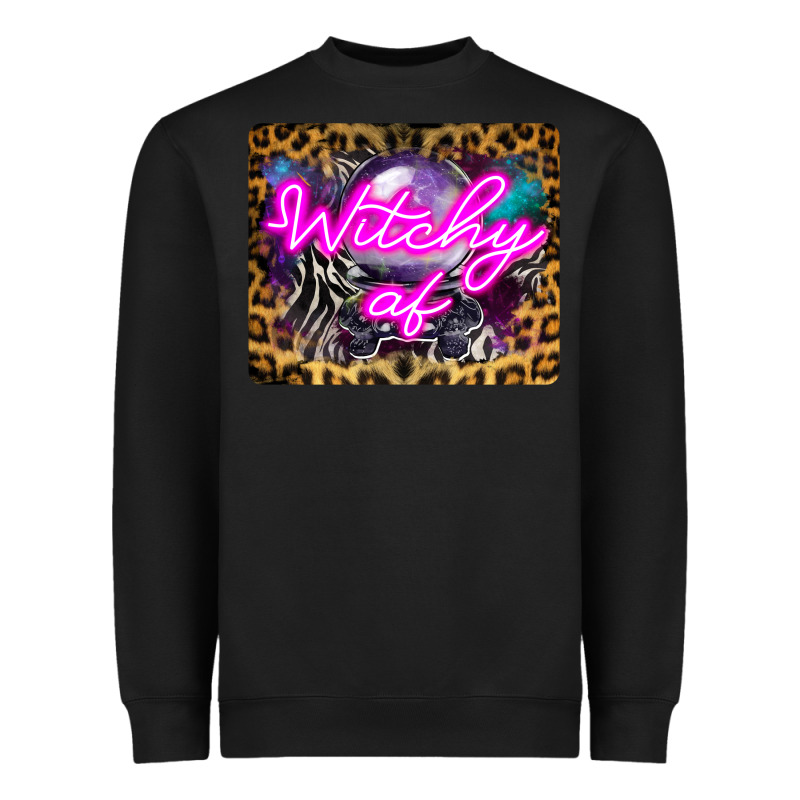 Witchy Af Crystal Ball Heavyweight Sweatshirt by LillyAllenDesigns | Teevron
