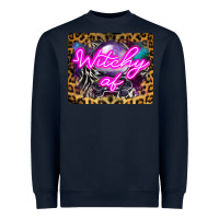 Navy Witchy Af Crystal Ball Heavyweight Sweatshirt - LillyAllenDesigns