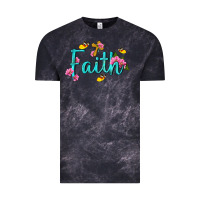Cloud Black faith with flower and butterfly Vintage Tee - NancyCooperArtShop