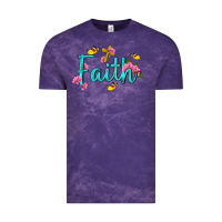 Cloud Purple faith with flower and butterfly Vintage Tee - NancyCooperArtShop