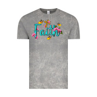 Cloud Rock faith with flower and butterfly Vintage Tee - NancyCooperArtShop