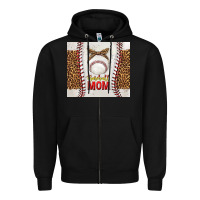 Black baseball mom with leopard tumbler tbs Zipper Hoodie - TumblerDesignByShophia