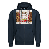 Navy baseball mom with leopard tumbler tbs Zipper Hoodie - TumblerDesignByShophia