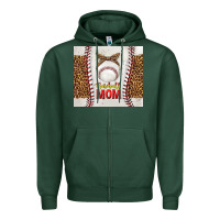 Sports Green baseball mom with leopard tumbler tbs Zipper Hoodie - TumblerDesignByShophia