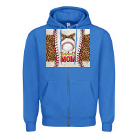 True Royal baseball mom with leopard tumbler tbs Zipper Hoodie - TumblerDesignByShophia