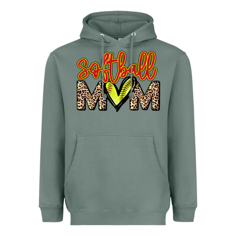 Softball Mom Mother's Day Heavyweight Hoodie by HowdyJamesFarm | Teevron