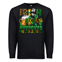 Black Irish today hungover tomorrow Premium Sweatshirt - CowGirlArtShop