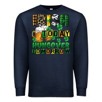 Navy Irish today hungover tomorrow Premium Sweatshirt - CowGirlArtShop