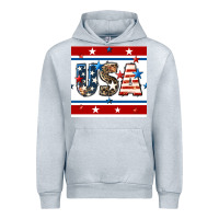 Heather Grey 4th of july usa seamless pattern Urban Hoodie - BundleAndBundleShop