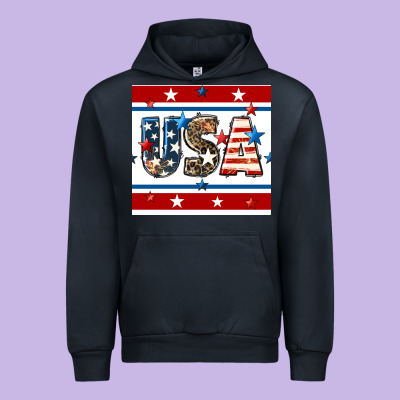 4th Of July Usa Seamless Pattern Urban Hoodie Designed By Bundleandbundleshop