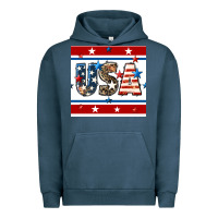 Pigment Midnight Navy 4th of july usa seamless pattern Urban Hoodie - BundleAndBundleShop