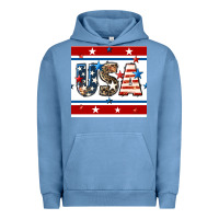 Pigment Pebble Blue 4th of july usa seamless pattern Urban Hoodie - BundleAndBundleShop