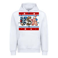 White 4th of july usa seamless pattern Urban Hoodie - BundleAndBundleShop