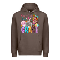 Coffee Saved by his grace Easter Day Premium Hoodie - HowdyJamesFarm