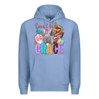 Colony Blue Saved by his grace Easter Day Premium Hoodie - HowdyJamesFarm