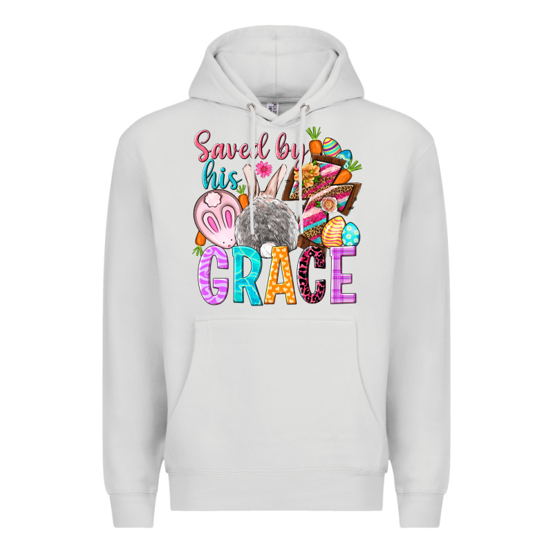 Saved By His Grace Easter Day Premium Hoodie by HowdyJamesFarm | Teevron